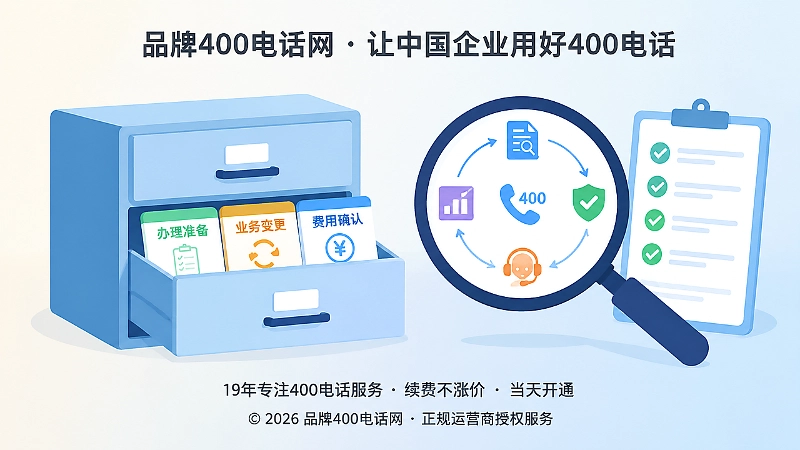帮助中心分类管理400电话业务资料的插画
