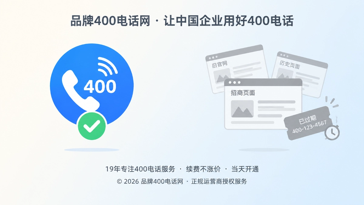 新旧400电话信息在搜索环境中的对比示意